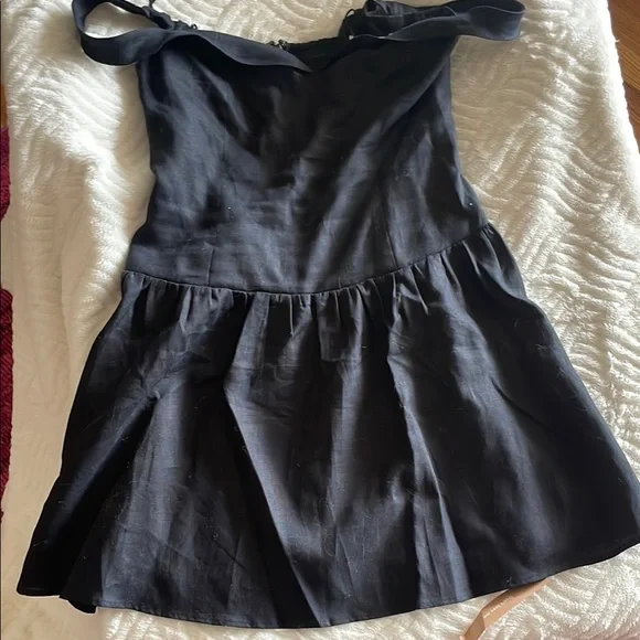 Reformation Black Linen Dress NWT - Picture 5 of 9